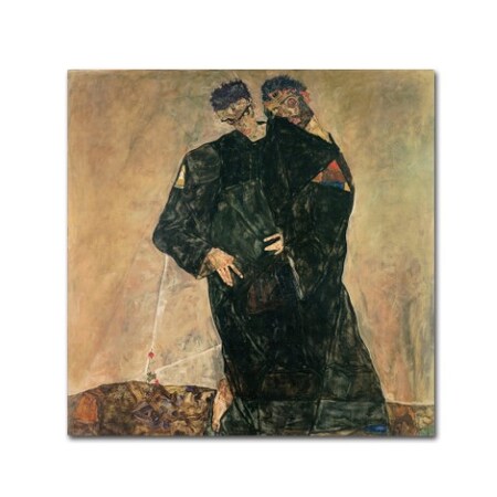 Trademark Fine Art Egon Schiele 'The Hermits' Canvas Art, 24x24 AA00300-C2424GG